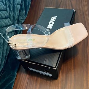 Fashion Nova, clear sandals, NIB!